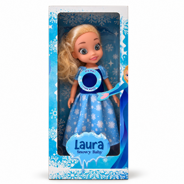ToyX Laura Snowy Baby Büyük Boy Şarkı Söyleyen Oyuncak Bebek 40 cm