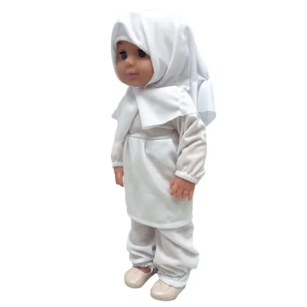 Elif Tesettürlü Dua Eden ve İlahi Okuyan Sesli Oyuncak Bebek – Beyaz