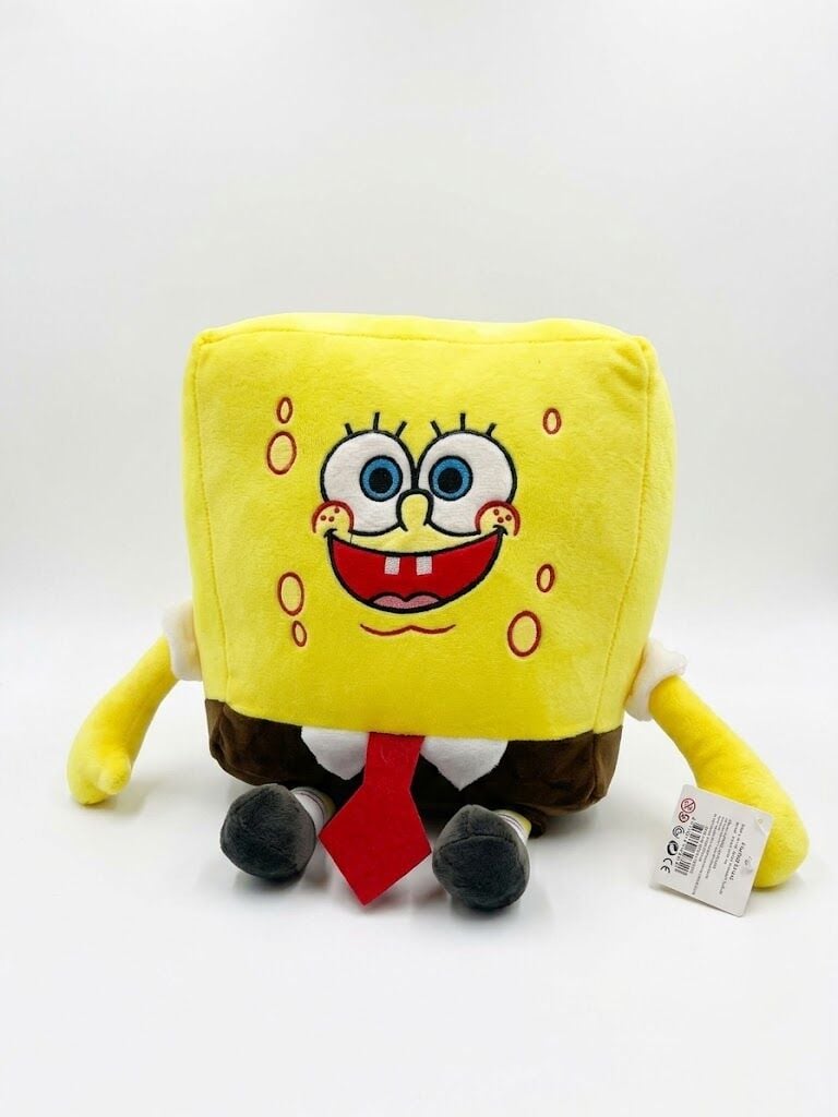 Sünger Bob Tasarımlı Peluş Yastık – 28 x 25 cm