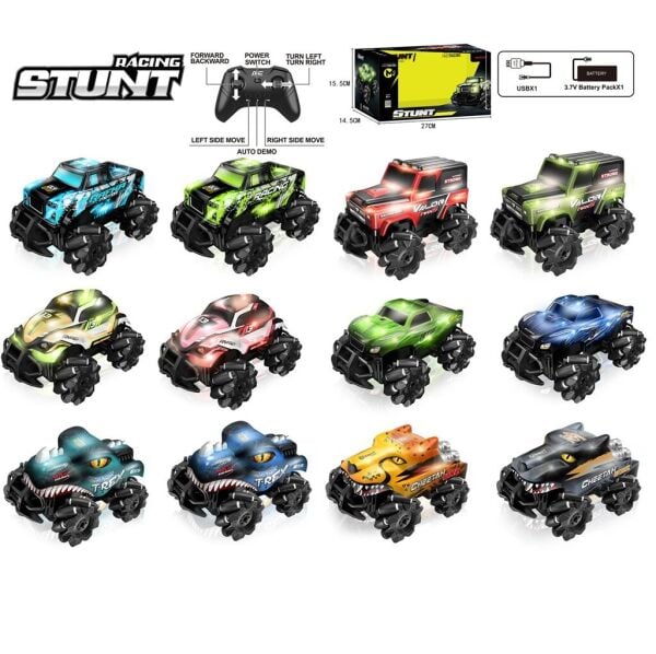 Vardem 4x4 Stunt Uzaktan Kumandalı Şarjlı Işıklı Akrobatik T-Rex Araba 2.4 GHz – 6+ Yaş