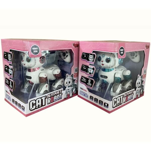Vardem Hikâye Anlatan Akıllı Robot Kedi 27 cm Pembe – Eğitici, Kumandalı, 3+ Yaş
