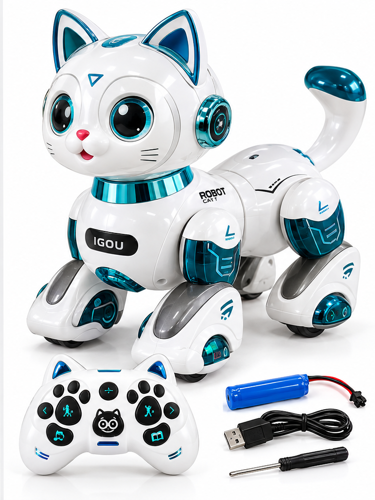 Vardem Hikâye Anlatan Akıllı Robot Kedi 27 cm Mavi – Eğitici, Kumandalı, 3+ Yaş