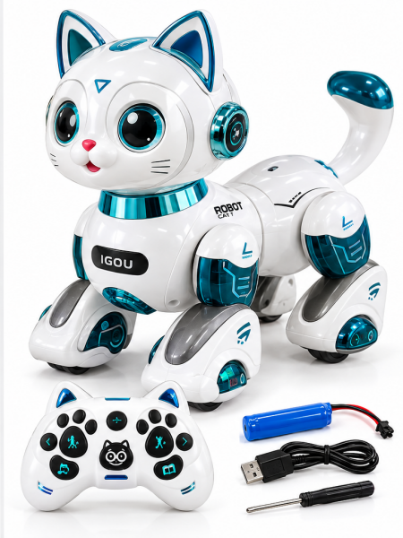 Vardem Hikâye Anlatan Akıllı Robot Kedi 27 cm Mavi – Eğitici, Kumandalı, 3+ Yaş
