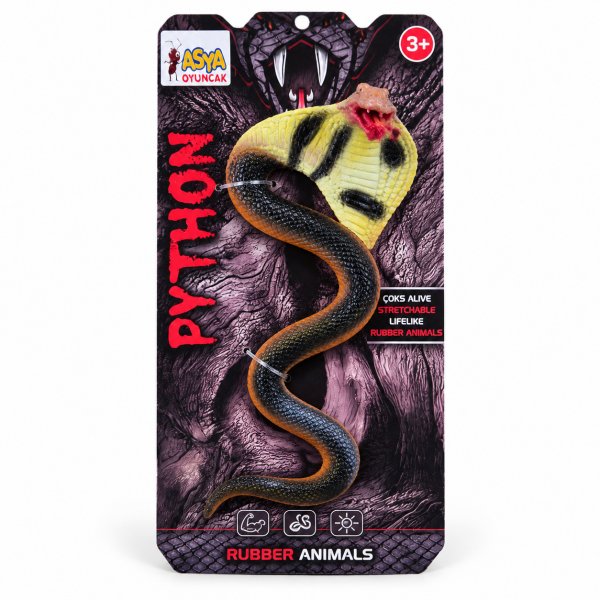 Python Esnek ve Yumuşak Oyuncak Kobra Yılan (40+ cm)