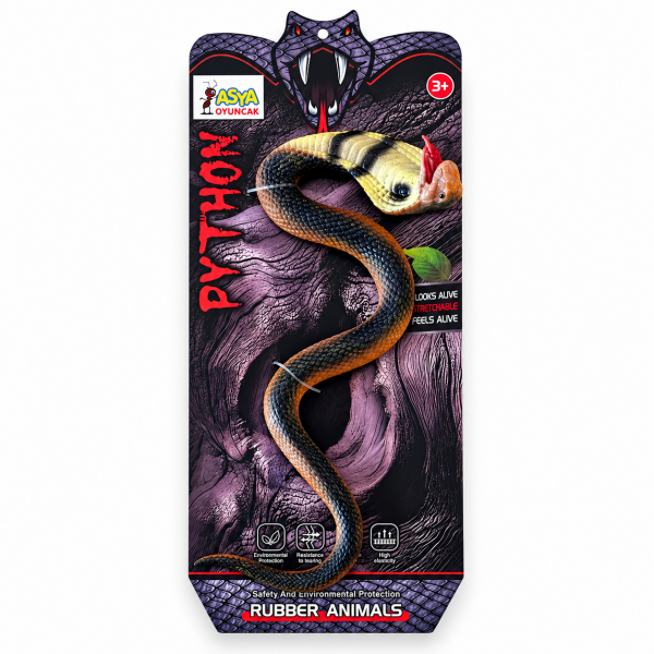Python Esnek ve Yumuşak Oyuncak Kobra Yılan (40+ cm)